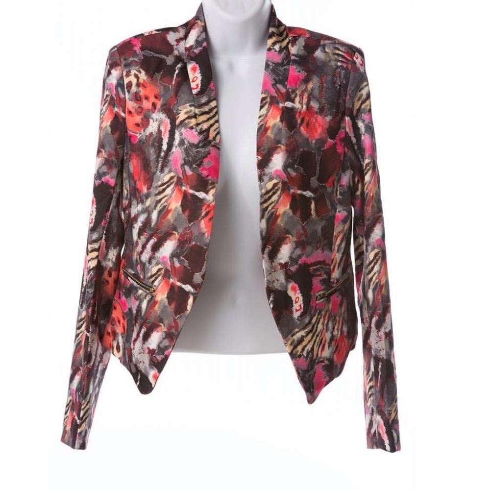 Animal print blazer